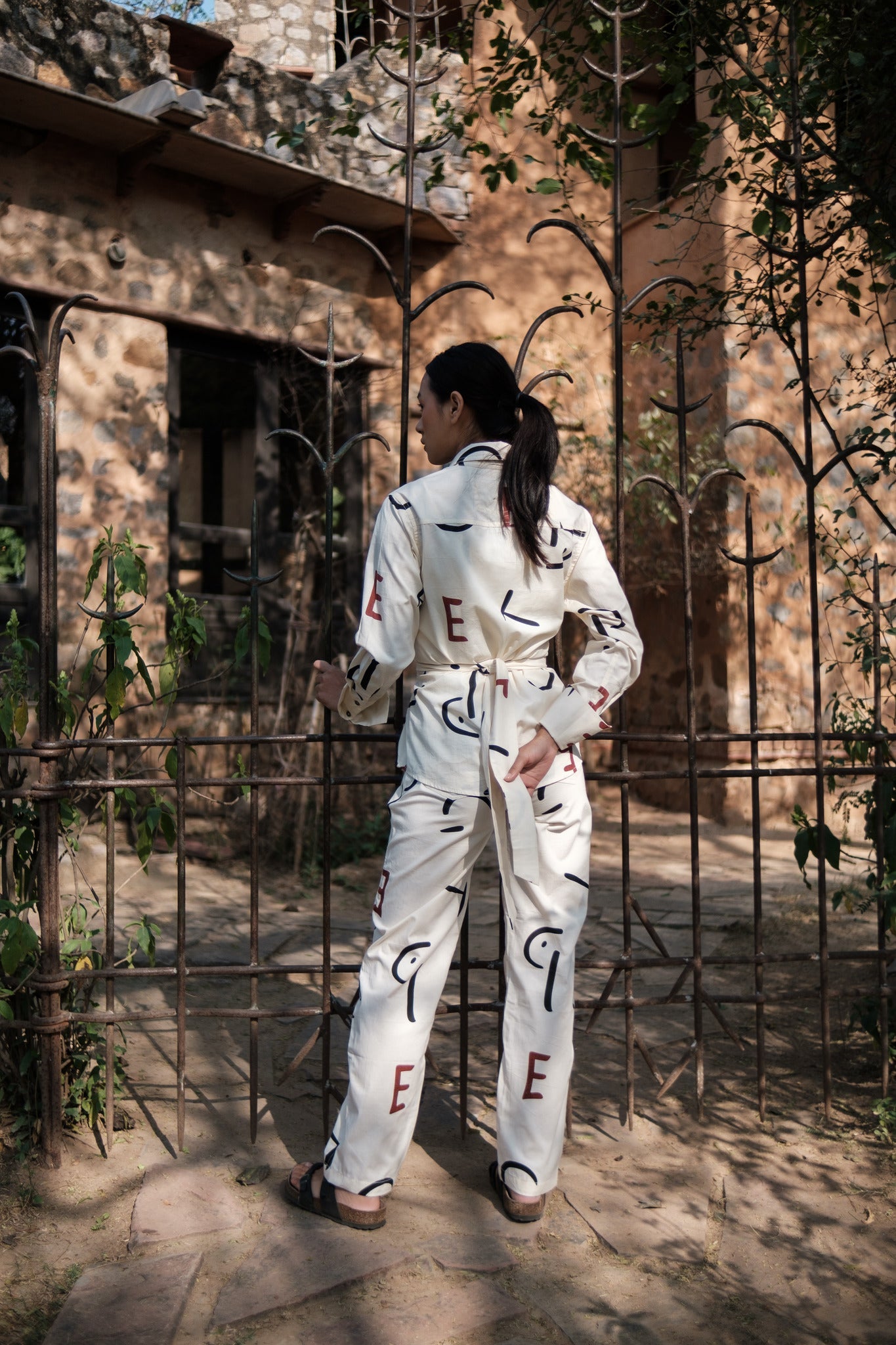 Sandra Straight Pants - Printed - CiceroniPantsThe Terra Tribe