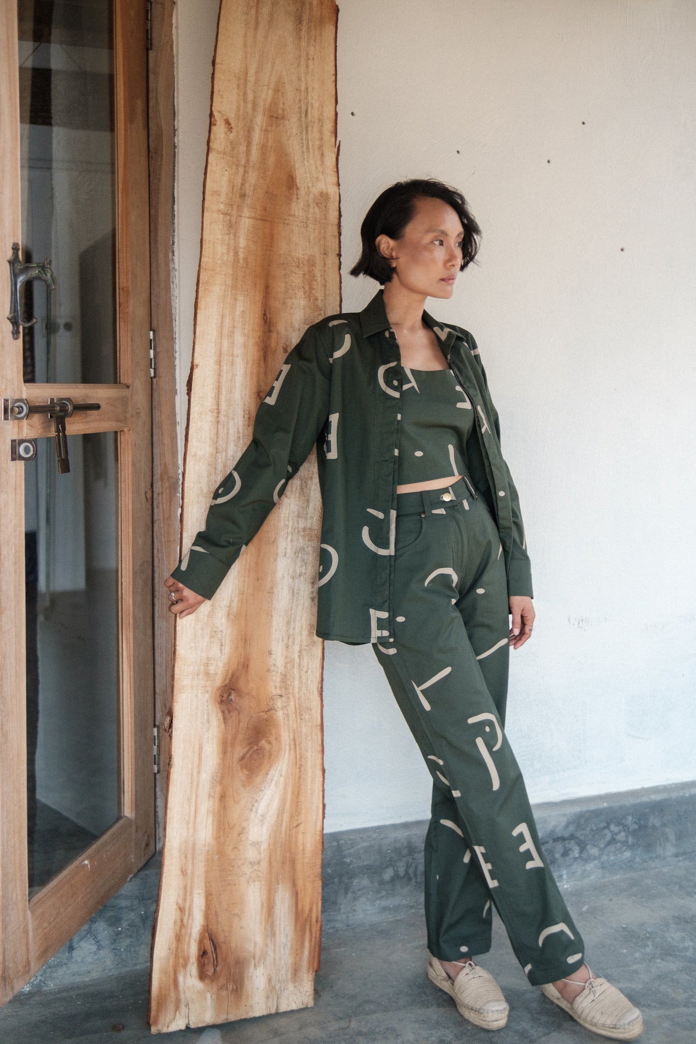 Sandra Straight Pants - Printed - CiceroniPantsThe Terra Tribe