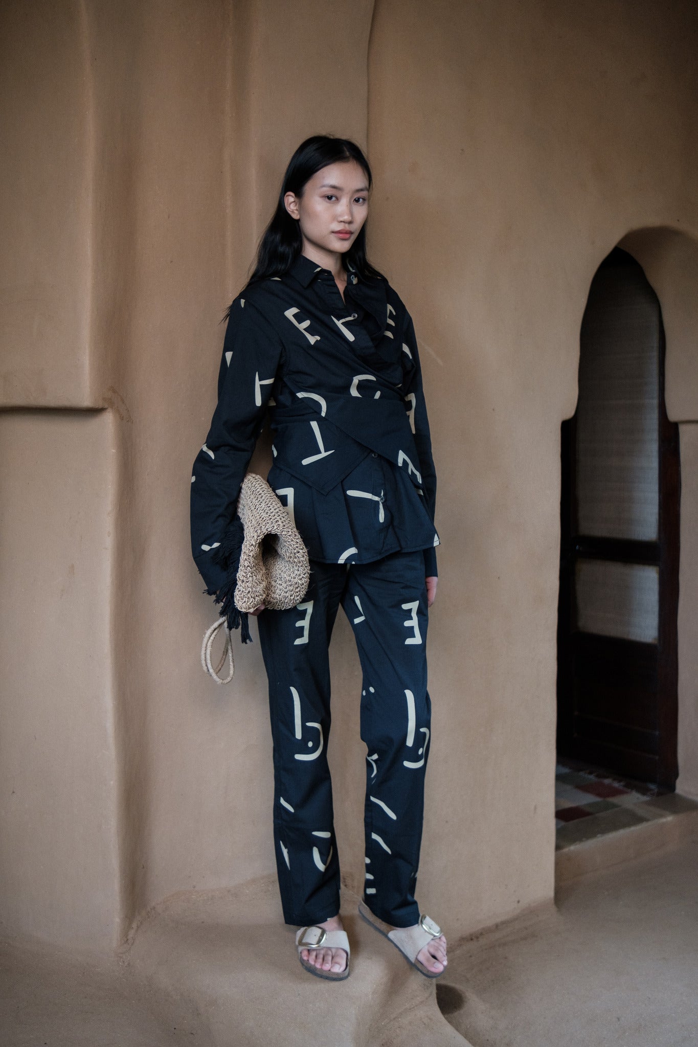 Sandra Straight Pants - Printed - CiceroniPantsThe Terra Tribe