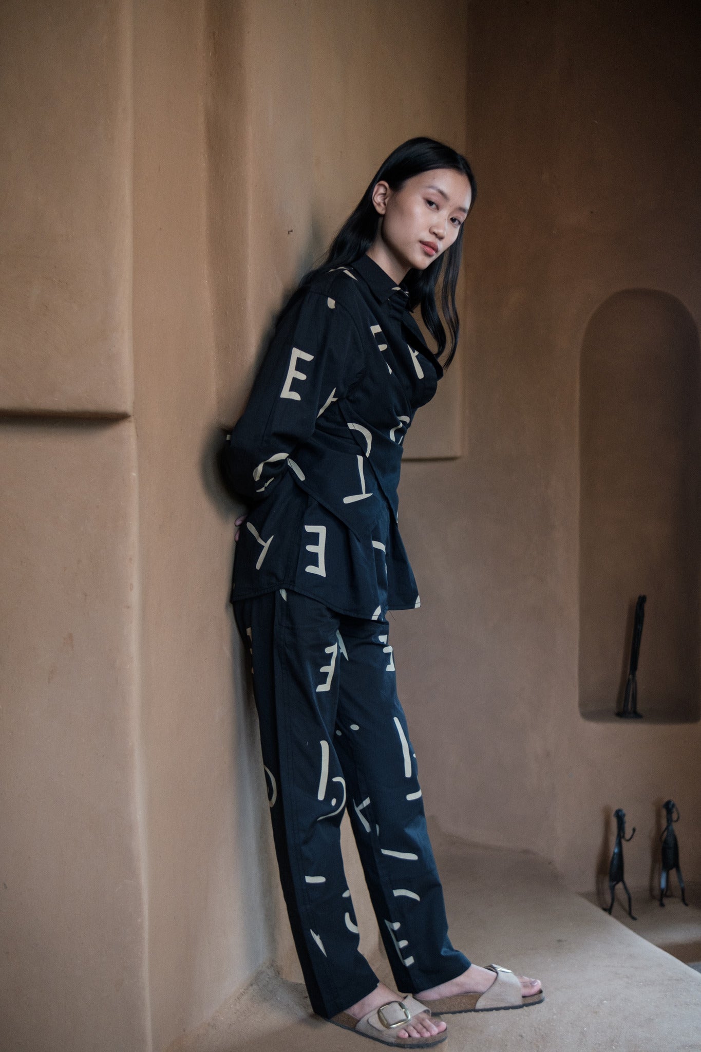 Sandra Straight Pants - Printed - CiceroniPantsThe Terra Tribe