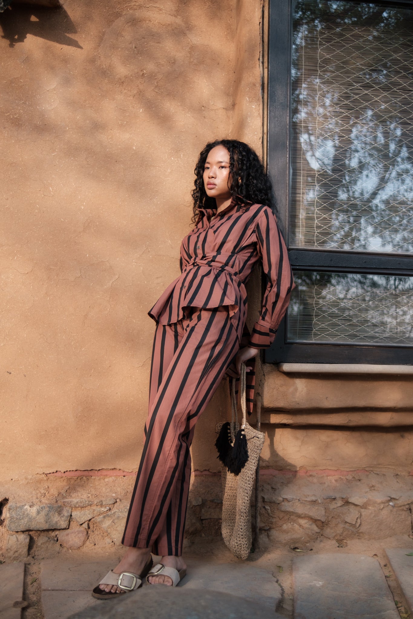 Sandra Straight Pants - Stripe Print - CiceroniPantsThe Terra Tribe