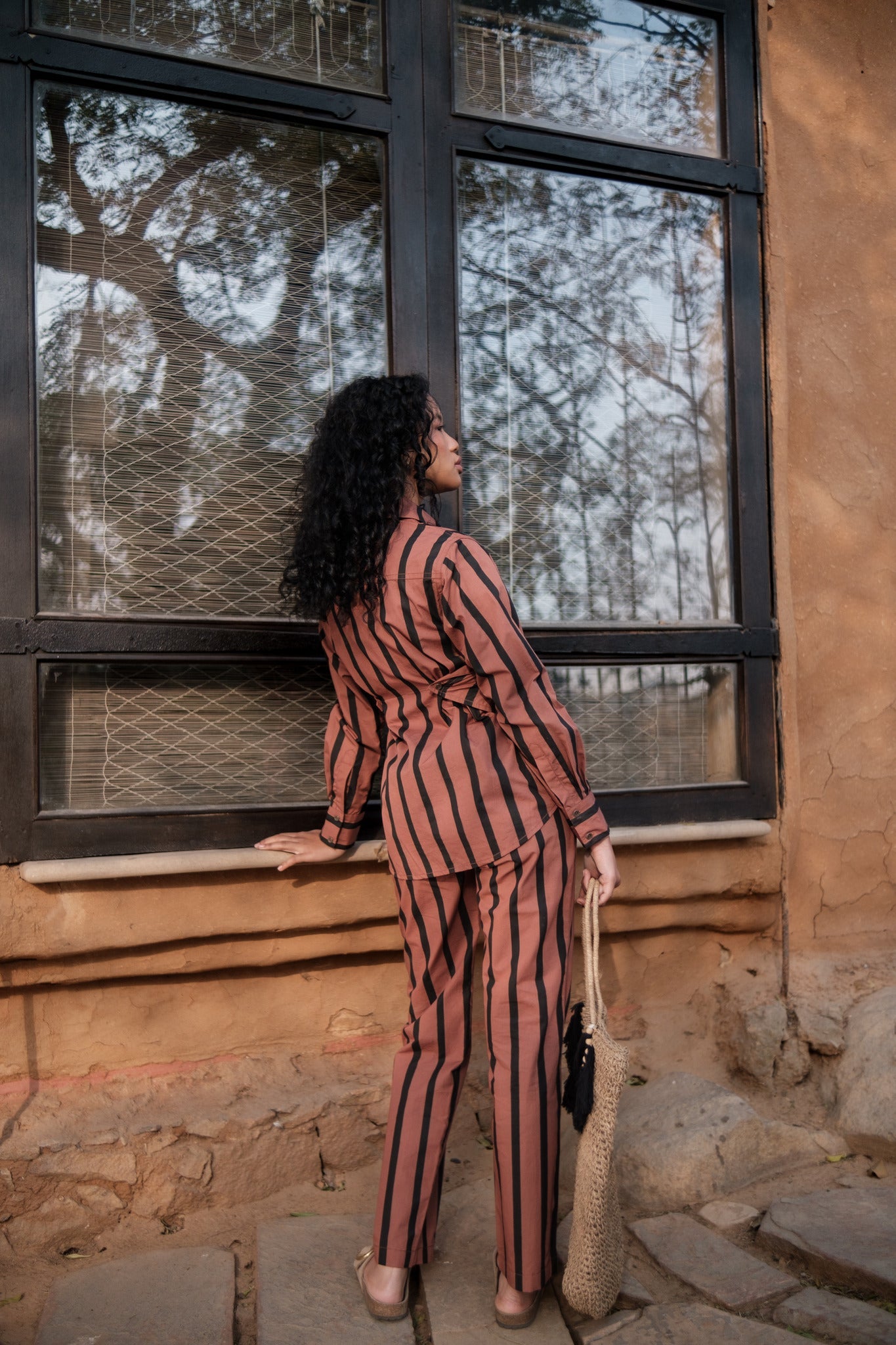 Sandra Straight Pants - Stripe Print - CiceroniPantsThe Terra Tribe