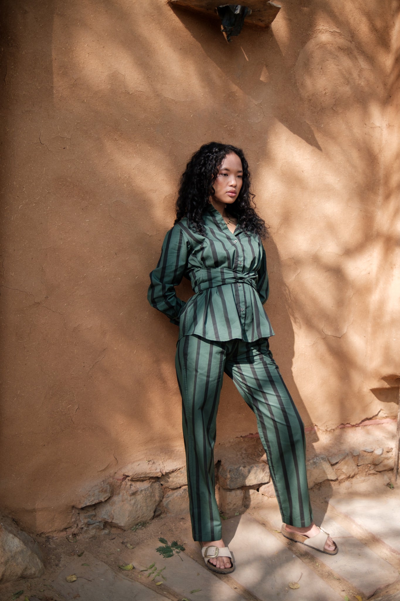 Sandra Straight Pants - Stripe Print - CiceroniPantsThe Terra Tribe