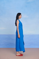 Santorini Linen Drape Dress - CiceroniDressesSaphed