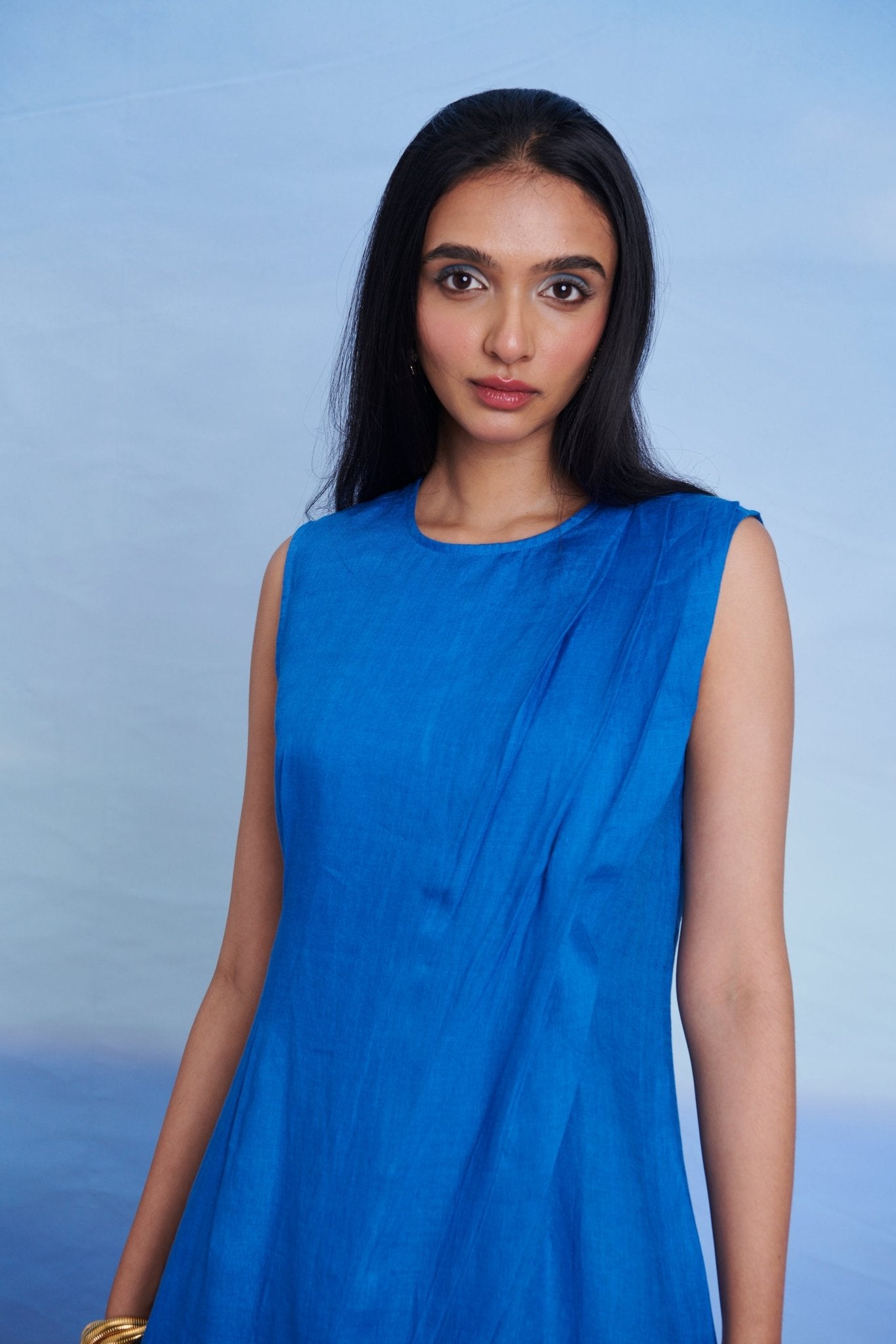 Santorini Linen Drape Dress - CiceroniDressesSaphed
