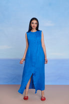 Santorini Linen Drape Dress - CiceroniDressesSaphed