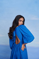Santorini Linen Front Twist Dress - CiceroniDressesSaphed