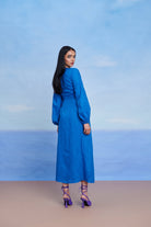 Santorini Linen Wrap Billow Dress - CiceroniDressesSaphed