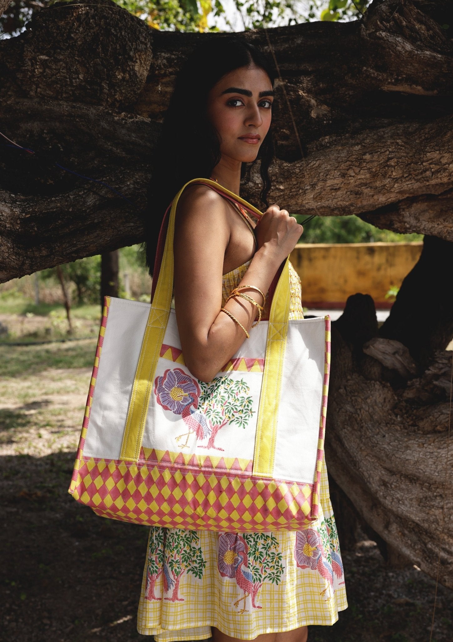 Saras Crane Tote Bag - CiceroniTote BagThe Raw India