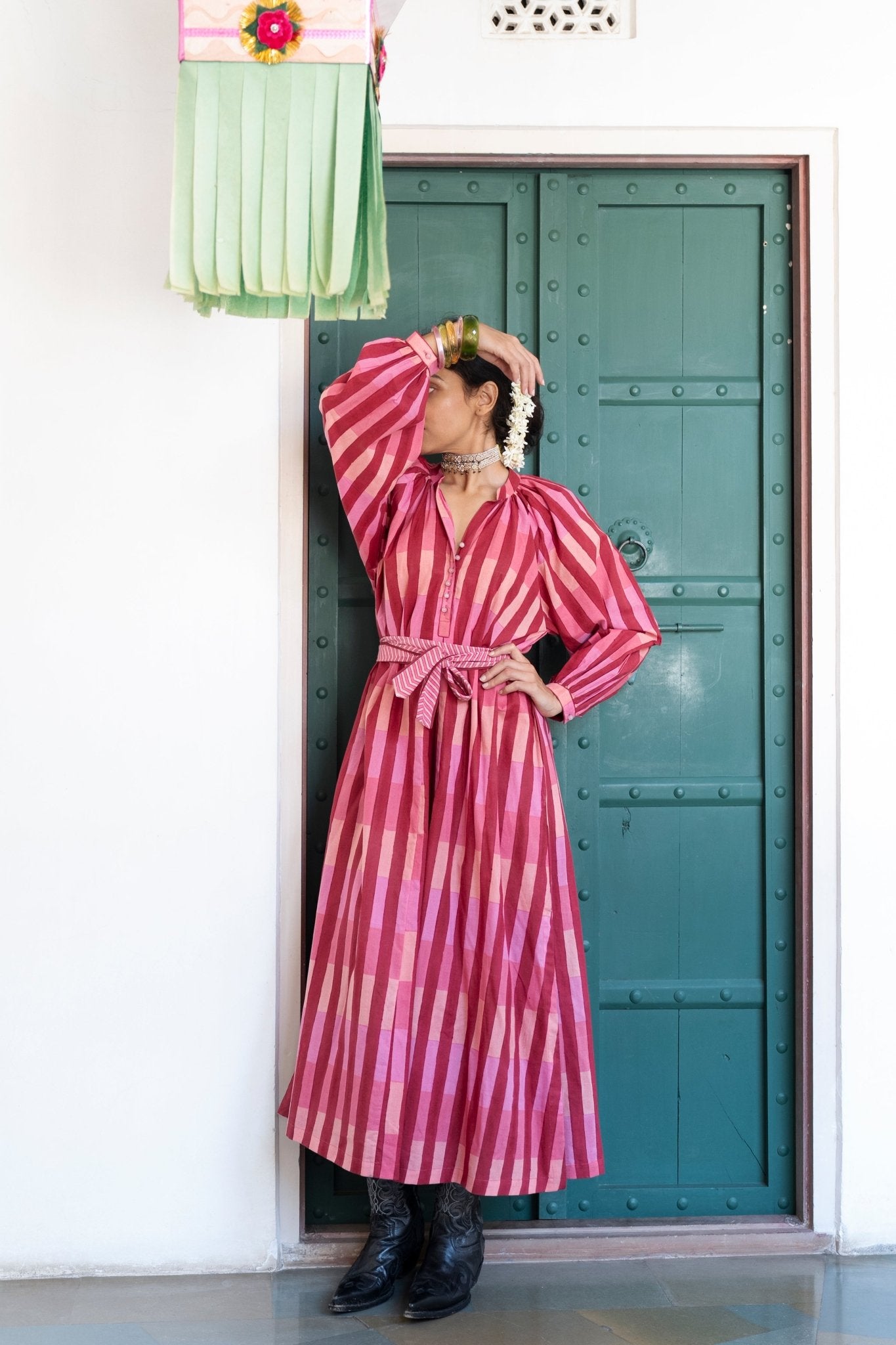 Sash Dress - Berry - CiceroniDressesShaivyaa