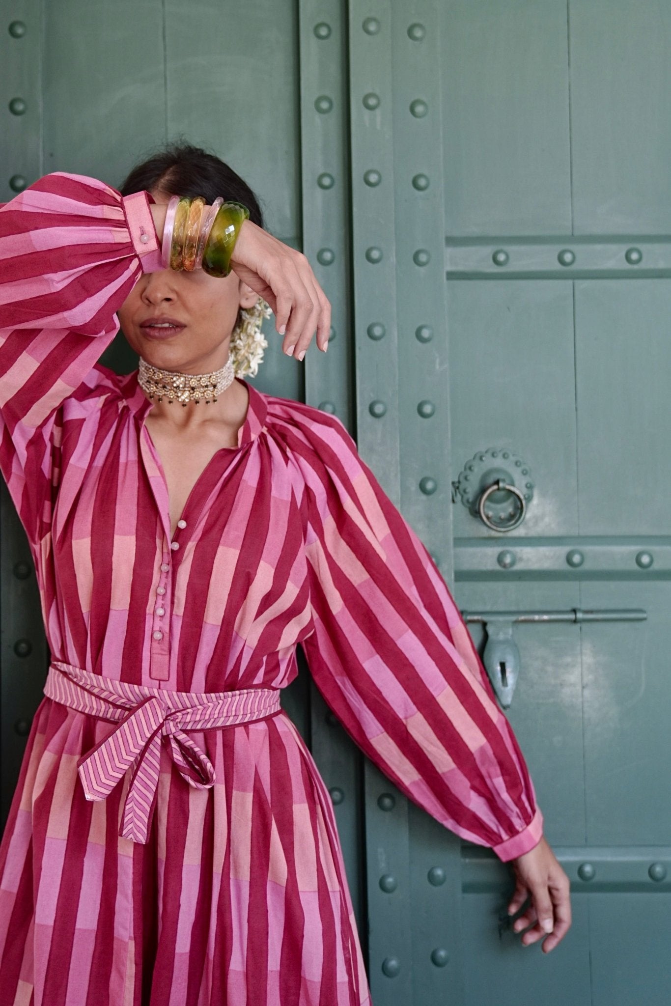 Sash Dress - Berry - CiceroniDressesShaivyaa