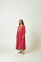 Scarlet Bloom Embroidered Kurta Set - CiceroniKurta SetPants and Pajamas