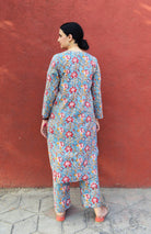 Sea Green Hand Block Printed Floral Co - ord Set - CiceroniKurta Set, Everyday WearHouse of Moxa
