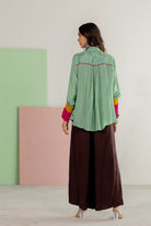 Sea Green Shirt Set - CiceroniCo-ord SetTussah