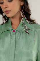 Sea Green Shirt Set - CiceroniCo-ord SetTussah