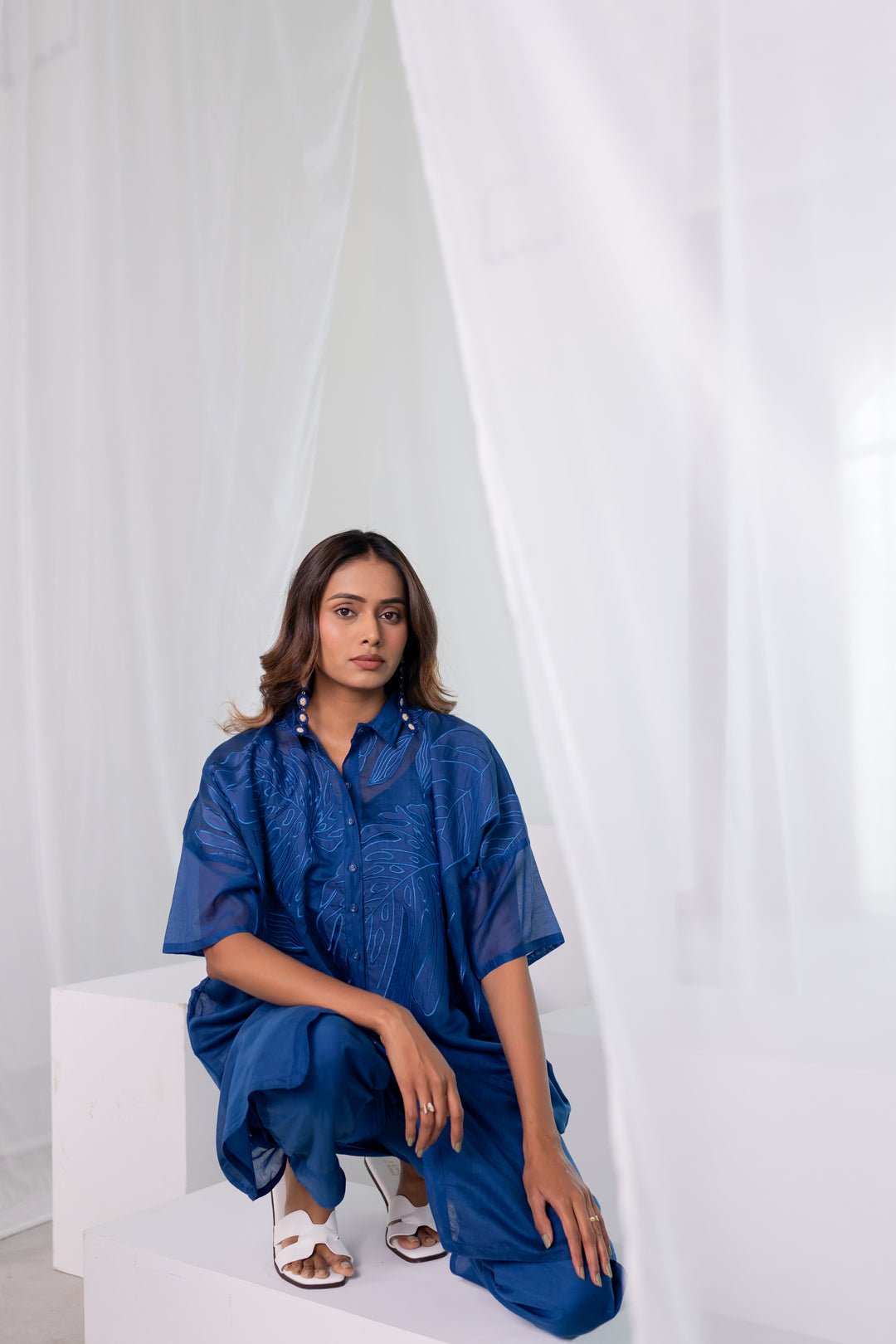 Sea of Foliage Tunic Co - ord Set - CiceroniKurta Set, Everyday WearSilai Studio