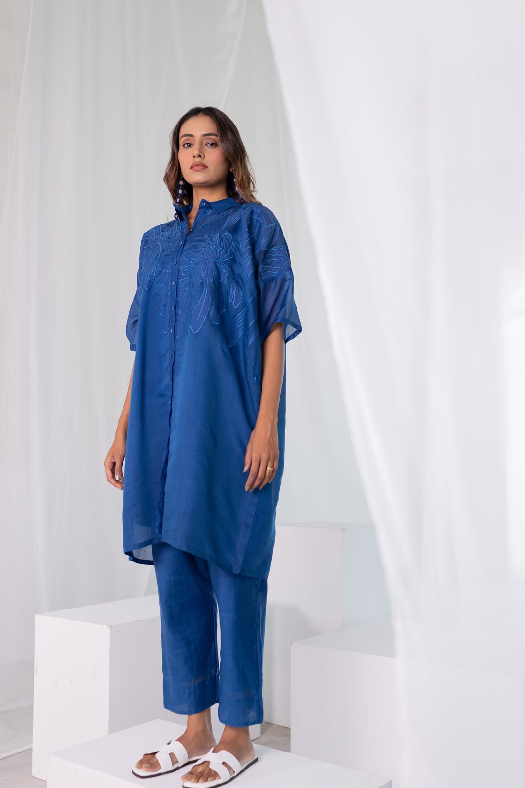 Sea of Foliage Tunic Co - ord Set - CiceroniKurta Set, Everyday WearSilai Studio