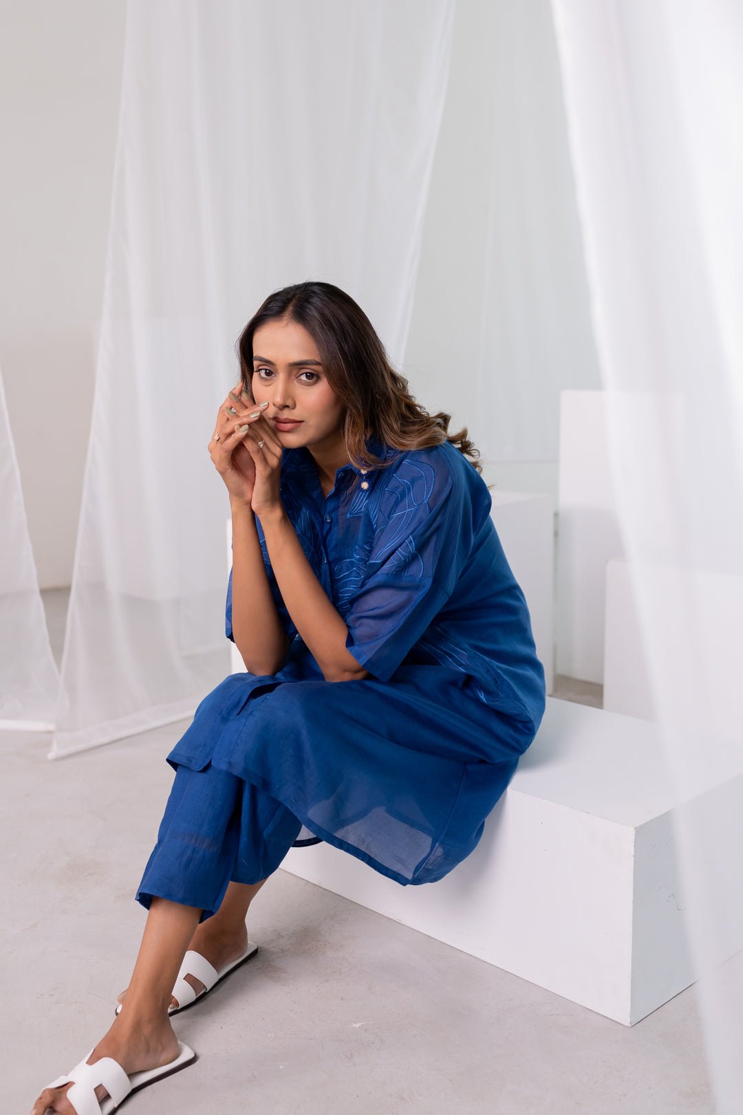 Sea of Foliage Tunic Co - ord Set - CiceroniKurta Set, Everyday WearSilai Studio