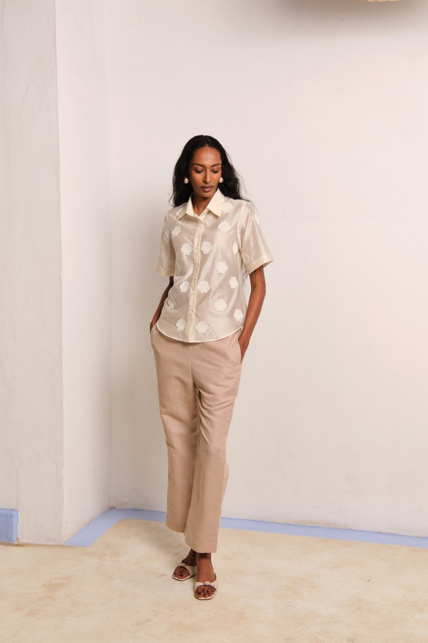 Sea Shell Shirt - Off White - CiceroniWomen ShirtsShimona