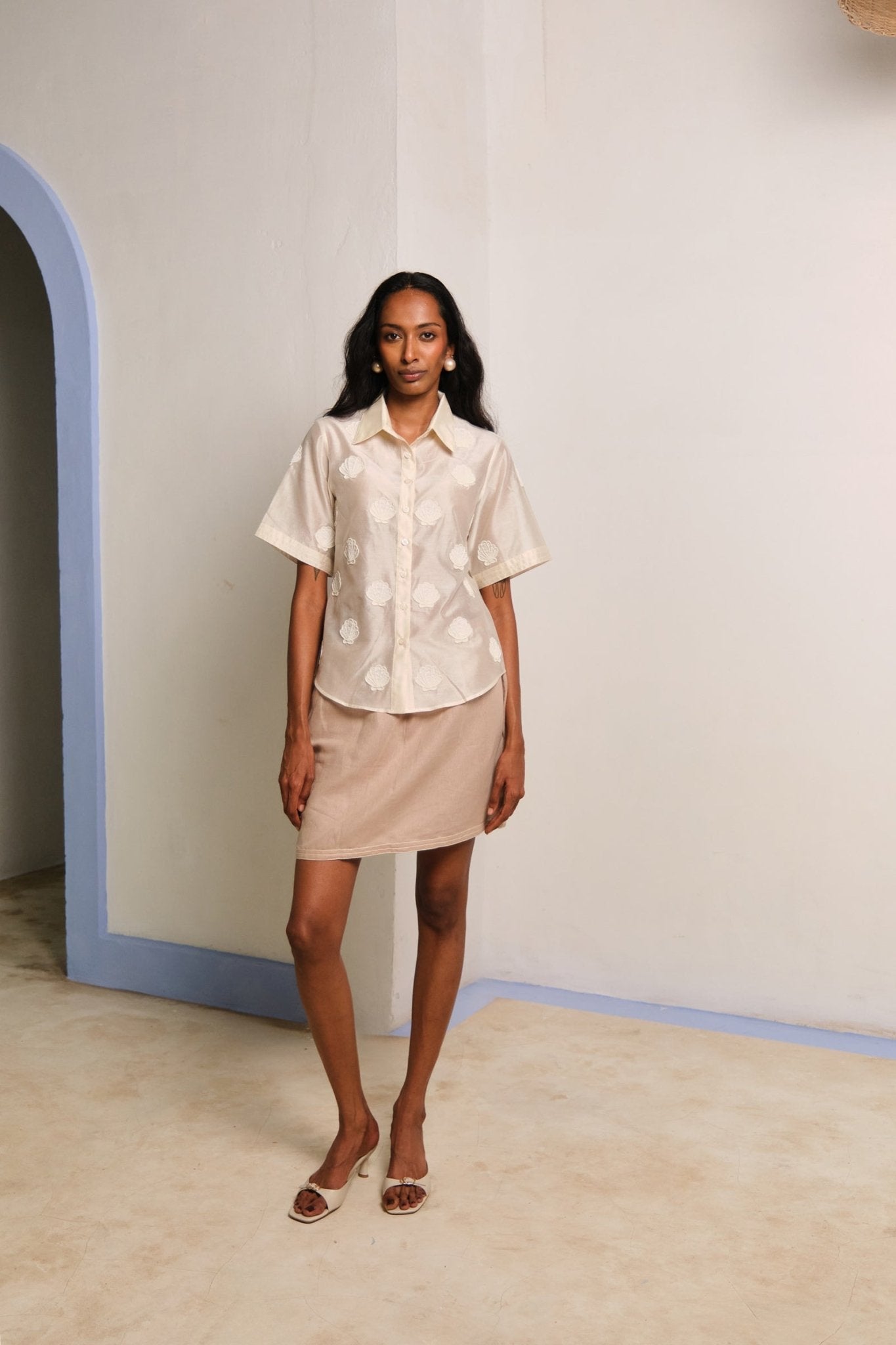 Sea Shell Shirt - Off White - CiceroniWomen ShirtsShimona