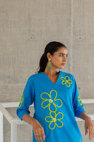 Seafoam Floral Embroidery Kurta Set - CiceroniKurta Set, Everyday WearSilai Studio