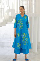 Seafoam Floral Embroidery Kurta Set - CiceroniKurta Set, Everyday WearSilai Studio