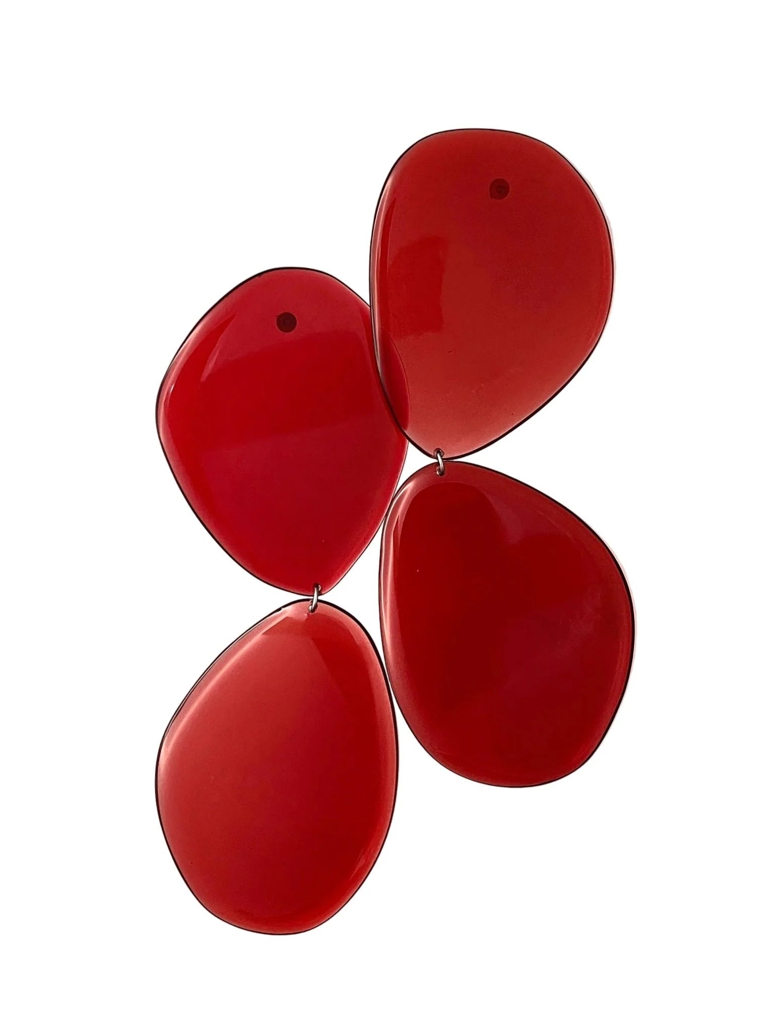 Seaglass - Big Drop - Red - CiceroniEarringsShivaani Vaishnavi
