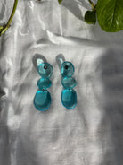 Seaglass - Drop - Azure - CiceroniEarringsShivani Vaishnavi