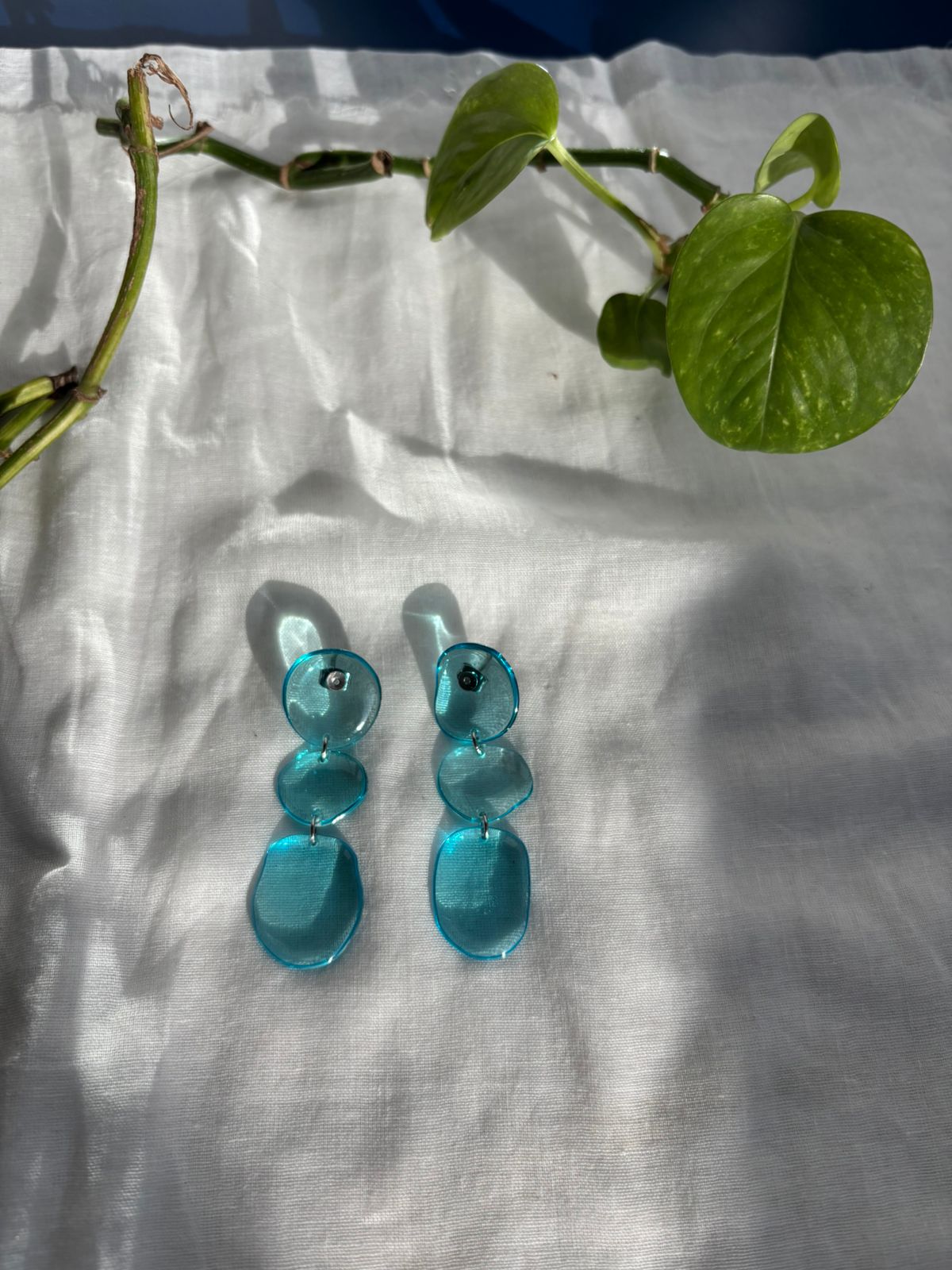 Seaglass - Drop - Azure - CiceroniEarringsShivani Vaishnavi