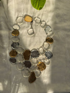 Seaglass Necklace - Gold & Silver - CiceroniNecklaceShivani Vaishnavi