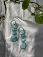 Seaglass - Oval - Azure - CiceroniEarringsShivani Vaishnavi