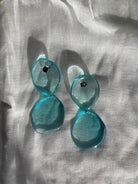 Seaglass - Small Oval - Azure - CiceroniEarringsShivani Vaishnavi