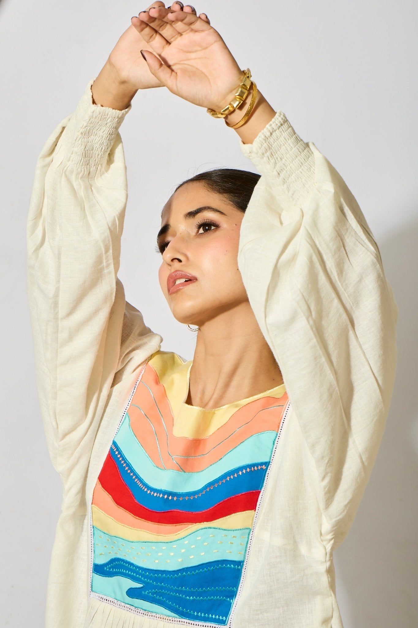 Seascape Frill Top - CiceroniTopsArtbeats by Keerthana