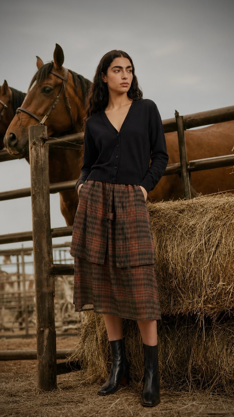 Second Thought Skirt - Peppercorn Weave - CiceroniSkirtsPaeony