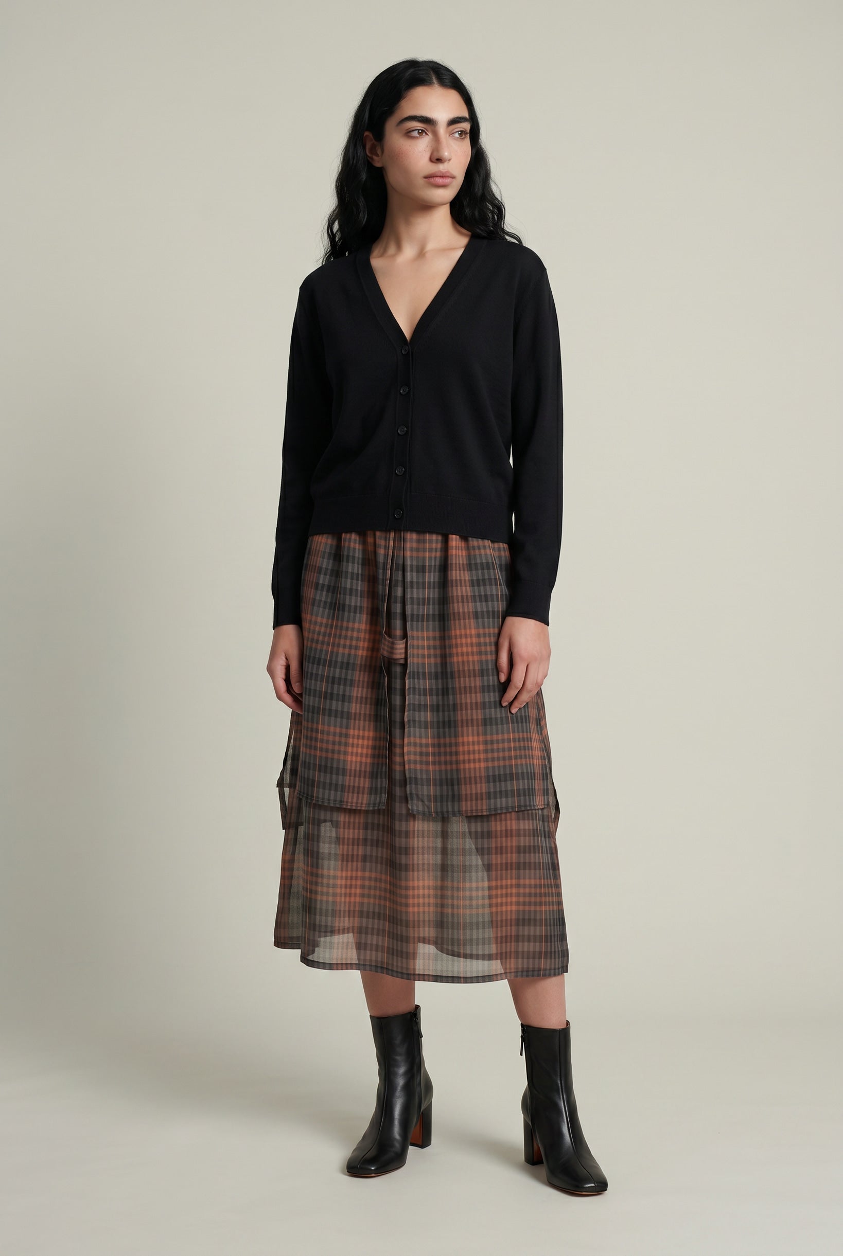 Second Thought Skirt - Peppercorn Weave - CiceroniSkirtsPaeony
