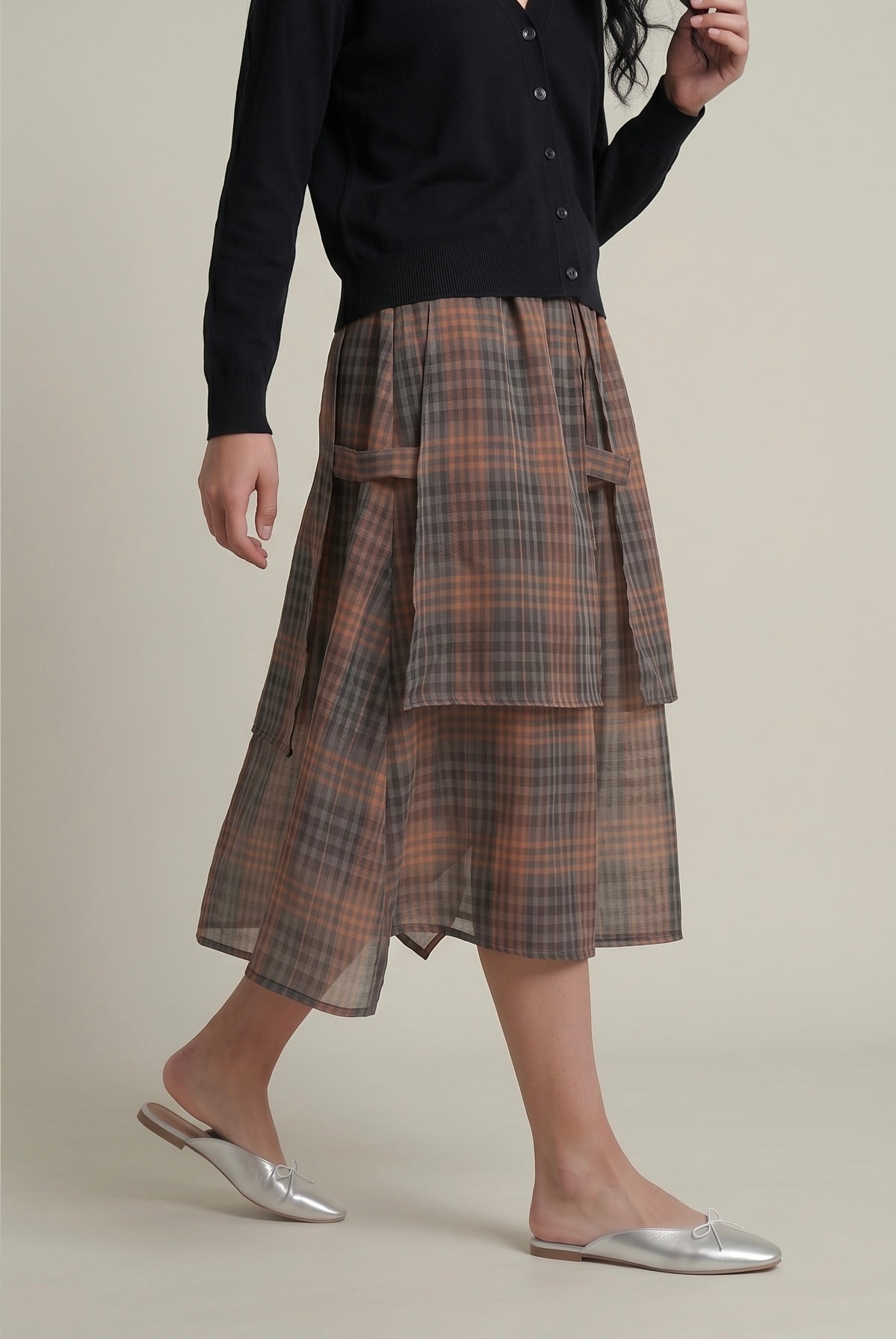 Second Thought Skirt - Peppercorn Weave - CiceroniSkirtsPaeony