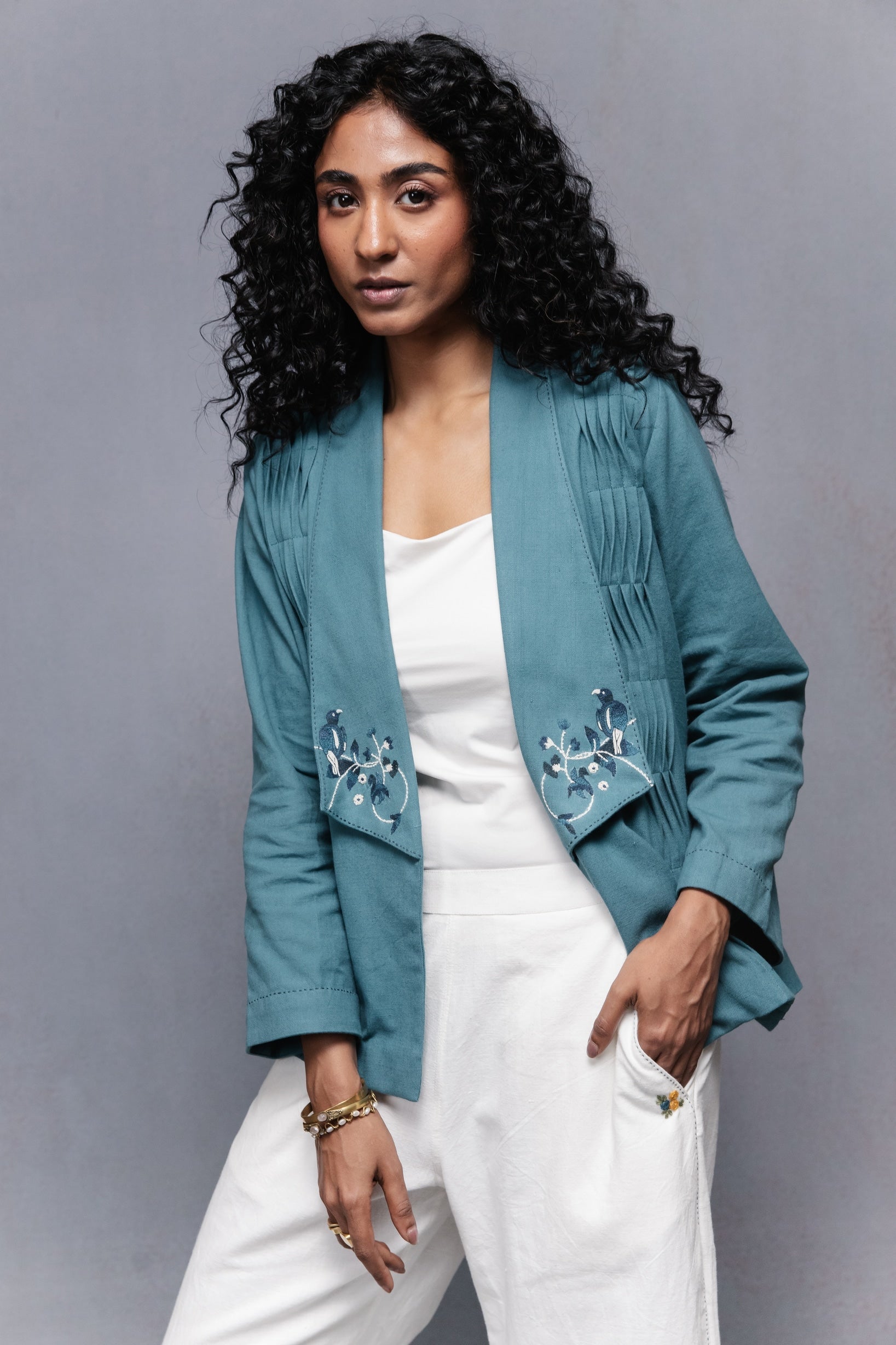 Selvage Jacket Set Blue - CiceroniCo-ord SetSubbah