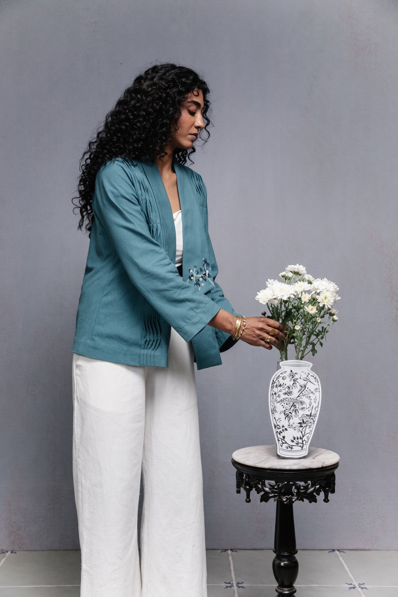 Selvage Jacket Set Blue - CiceroniCo-ord SetSubbah