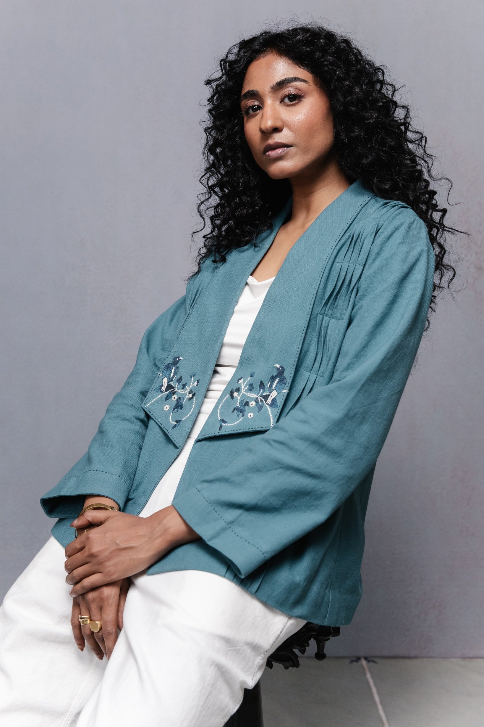 Selvage Jacket Set Blue - CiceroniCo-ord SetSubbah