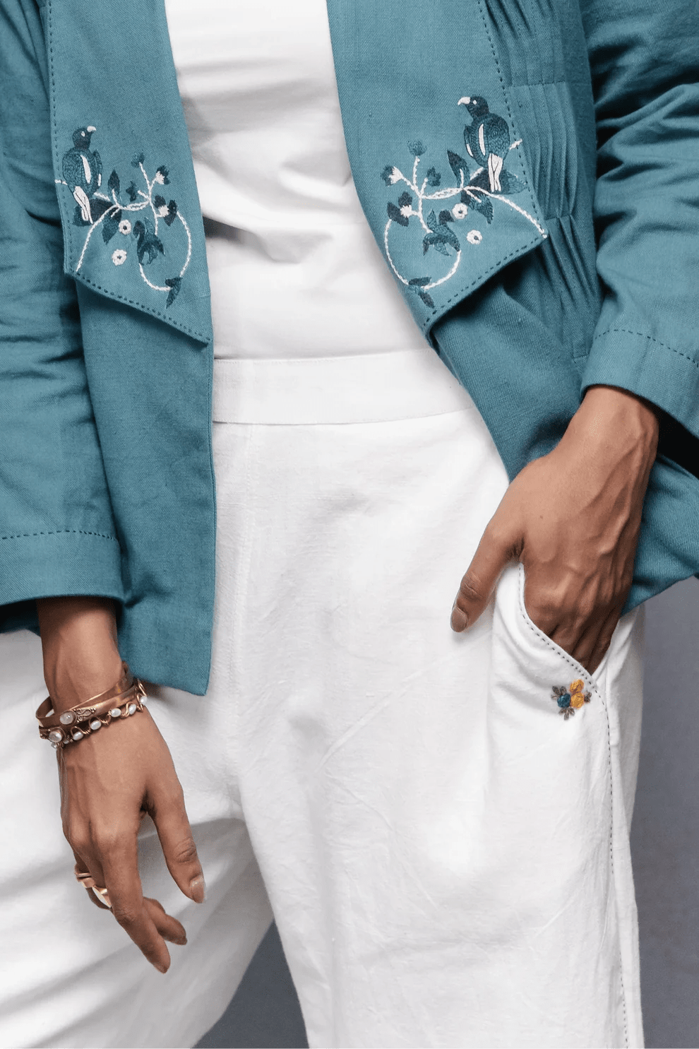 Selvage White Pants - CiceroniPantsSubbah