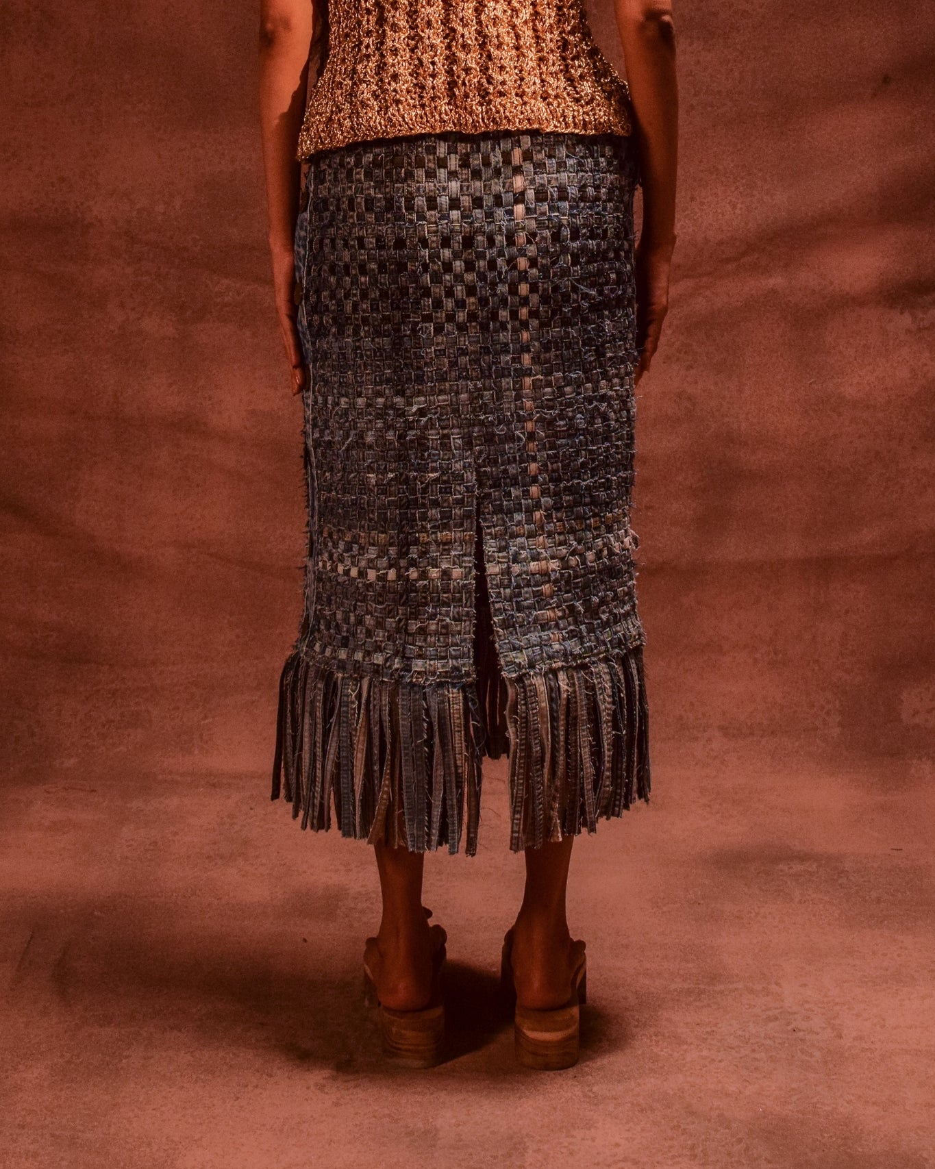 Selvedge Fringe Skirt - CiceroniSkirtsAnam Husain