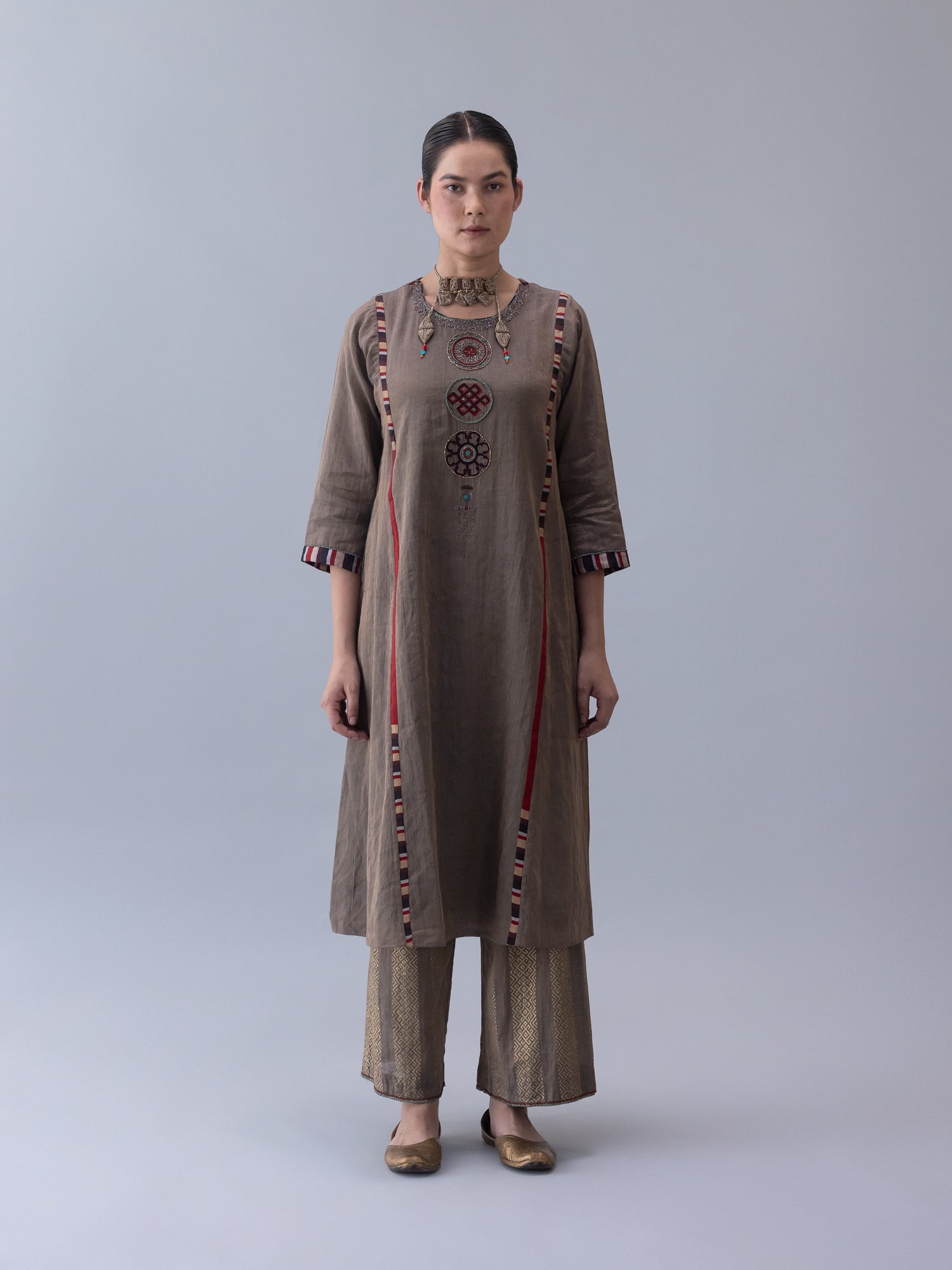 Serdok Charcoal Kurta - CiceroniKurta Set, Festive WearShades of India
