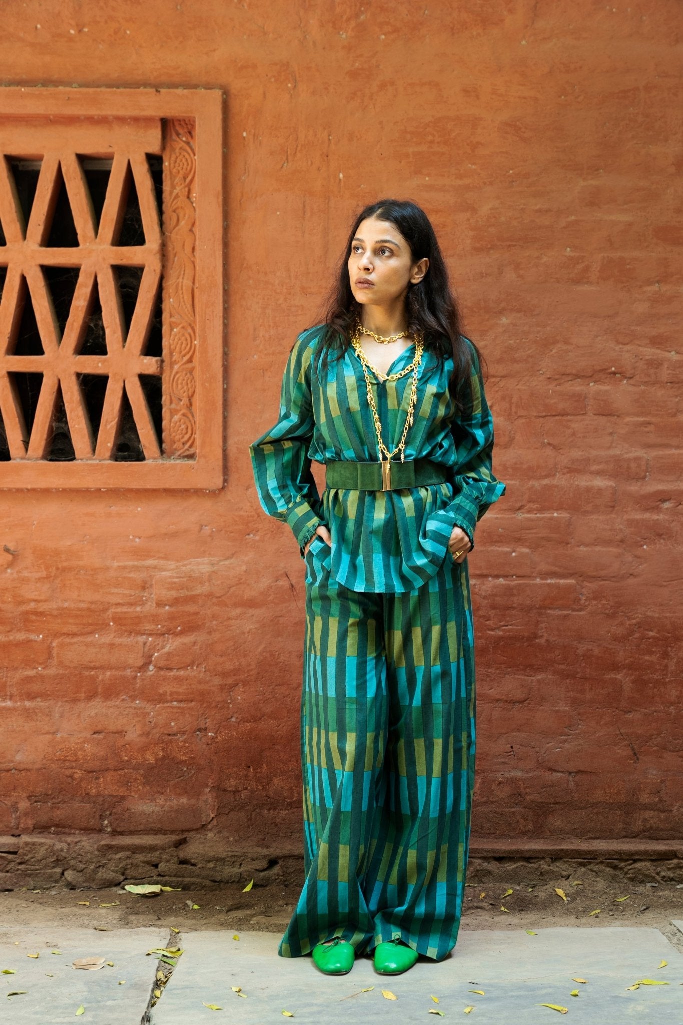 Shae Blouse - Forest Green - CiceroniTopShaivyaa