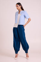 Shelly - Panelled Blues Top & Pant Set - CiceroniCo-ord SetMadder Much