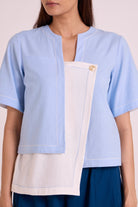 Shelly - Panelled Blues Top & Pant Set - CiceroniCo-ord SetMadder Much