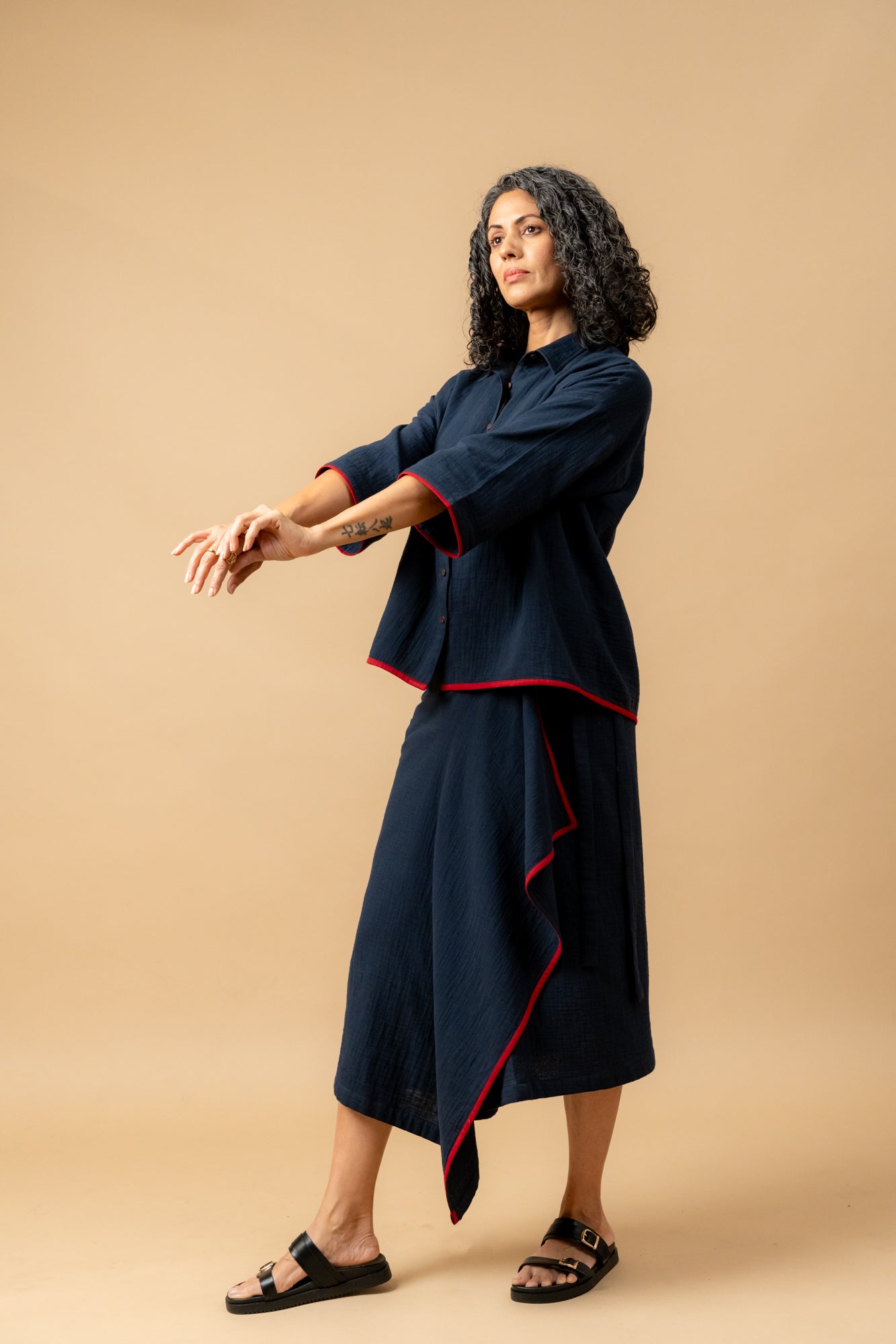 Shirin Blue Oversized Shirt - CiceroniWomen ShirtsDoodlage