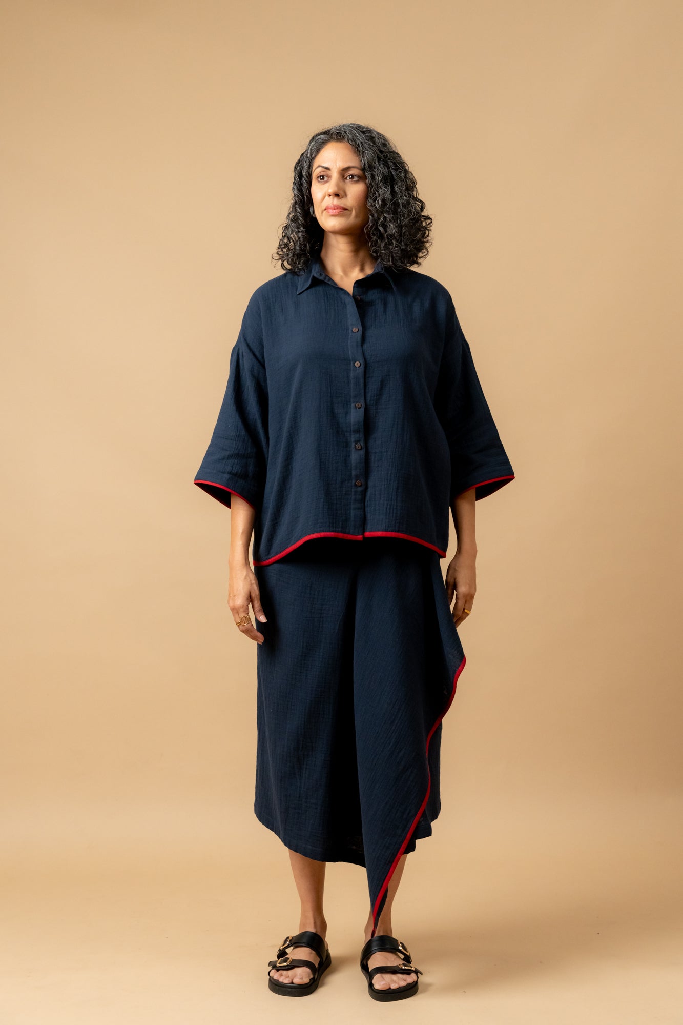 Shirin Blue Oversized Shirt - CiceroniWomen ShirtsDoodlage