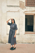 Shirt Dress in AC Jaal Navy - CiceroniDressesNikyta's Workroom