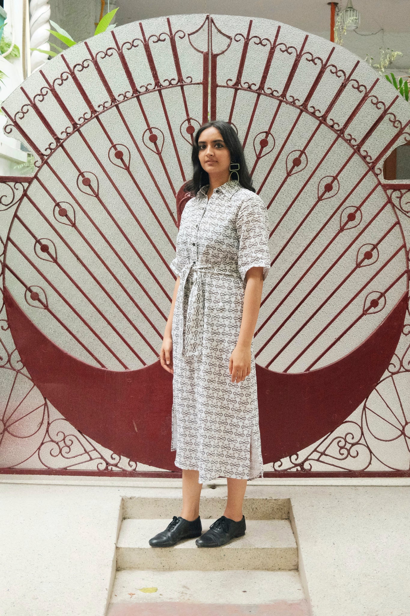 Shirt Dress in AC Jaal White - CiceroniDressesNikyta's Workroom