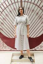 Shirt Dress in AC Jaal White - CiceroniDressesNikyta's Workroom